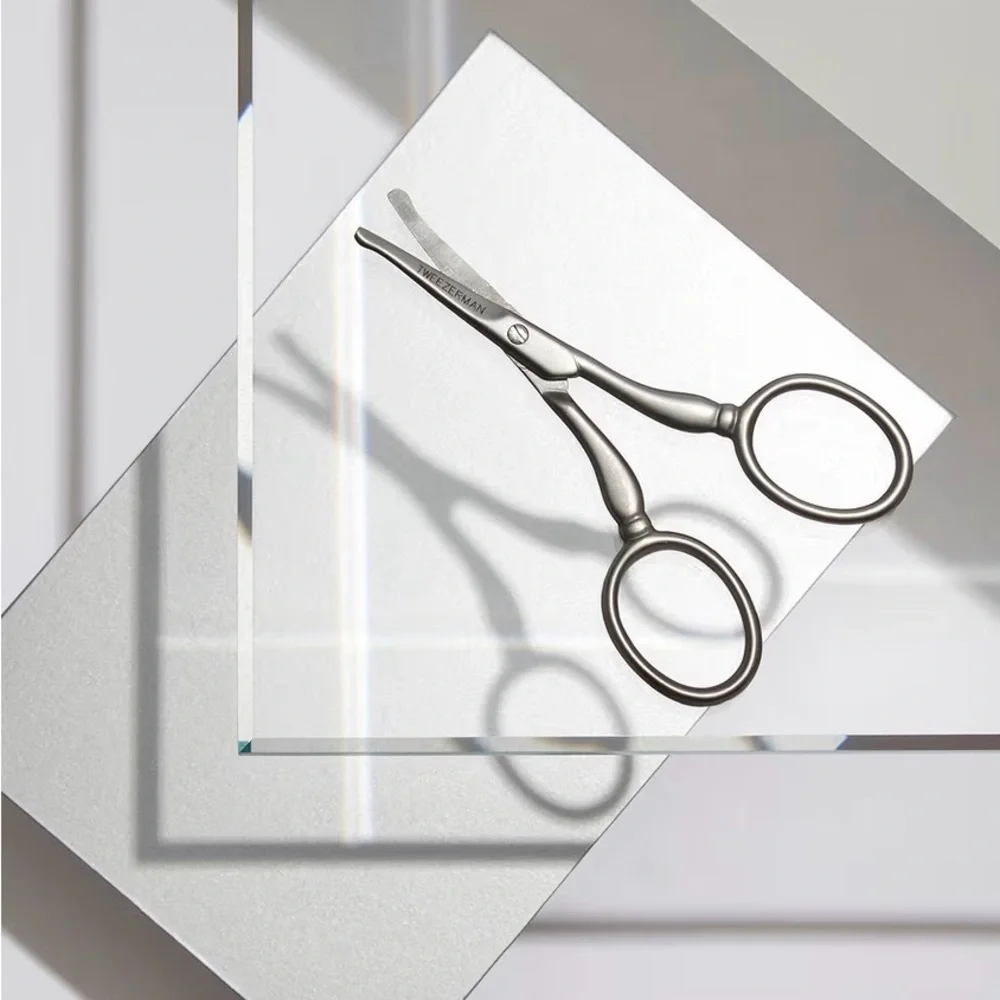 Tweezerman GEAR Silver Facial Hair Scissors